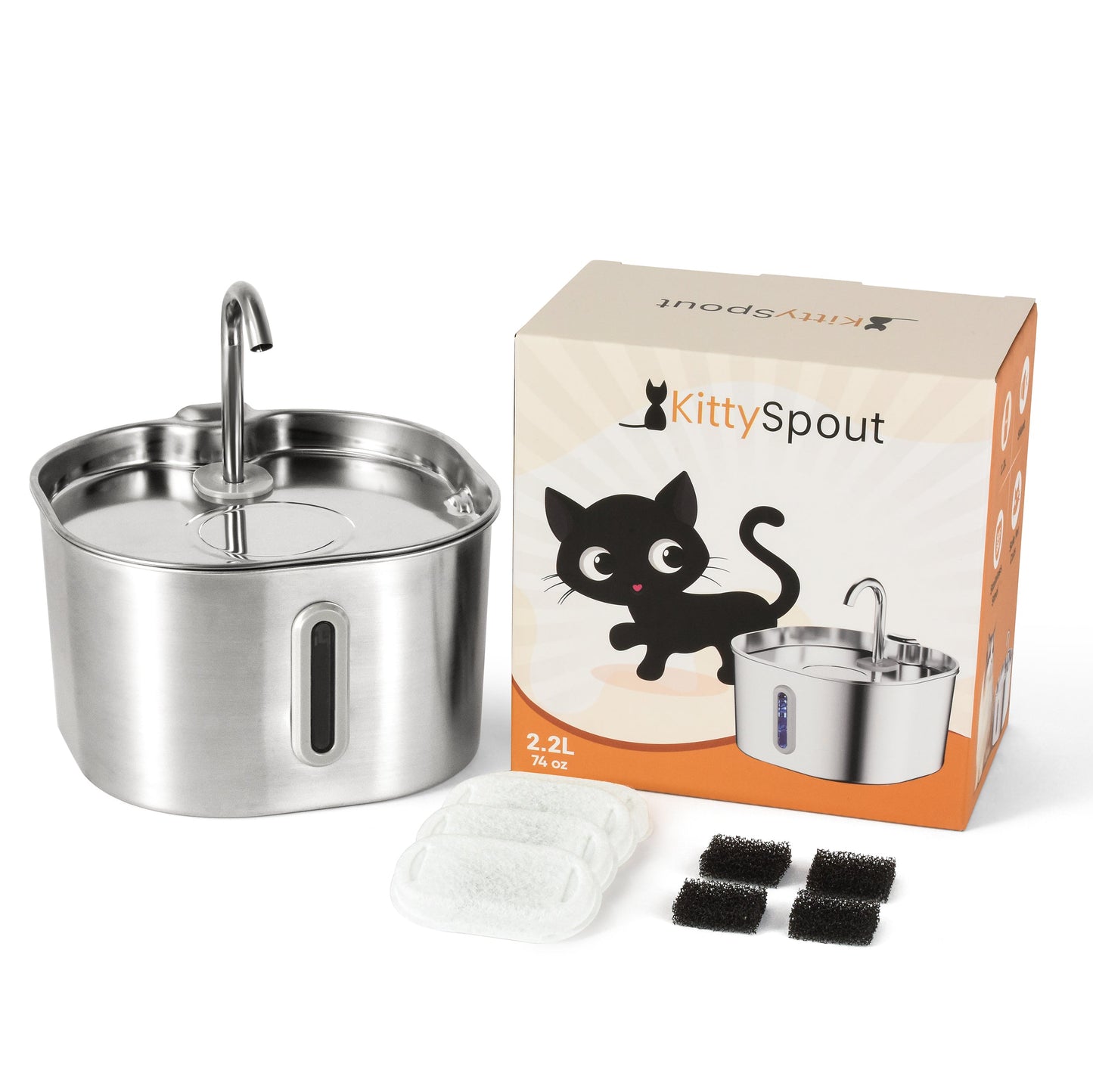 MIOWIX® 2.2L Cat Water Fountain | 2-Month Filter Kit Included | 50% OFF Today