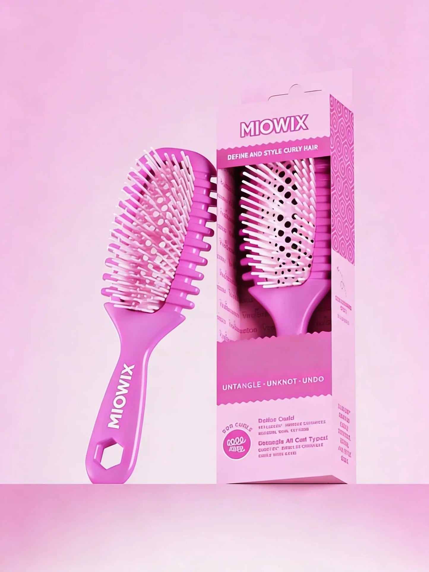 MIOWIX® Curl Defining Detangle Brush | Glides Through Curls Without The Pull | 50% OFF Today