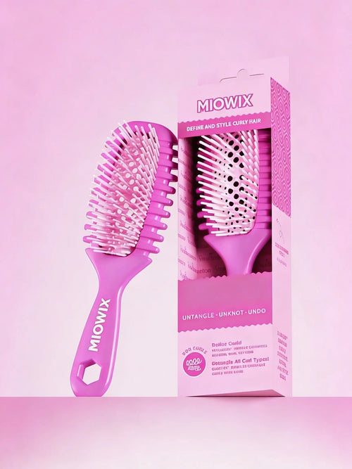 MIOWIX® Curl Defining Detangle Brush | Glides Through Curls Without The Pull | 50% OFF Today