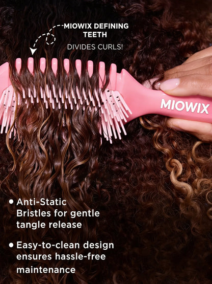 MIOWIX® Curl Defining Detangle Brush | Glides Through Curls Without The Pull | 50% OFF Today