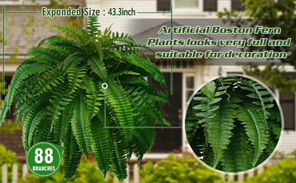 Miowix® UV-Resistant Lifelike Artificial Boston Fern | 50% OFF Today