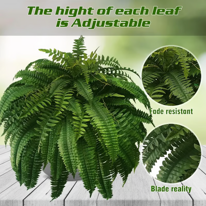 Miowix® UV-Resistant Lifelike Artificial Boston Fern | 50% OFF Today