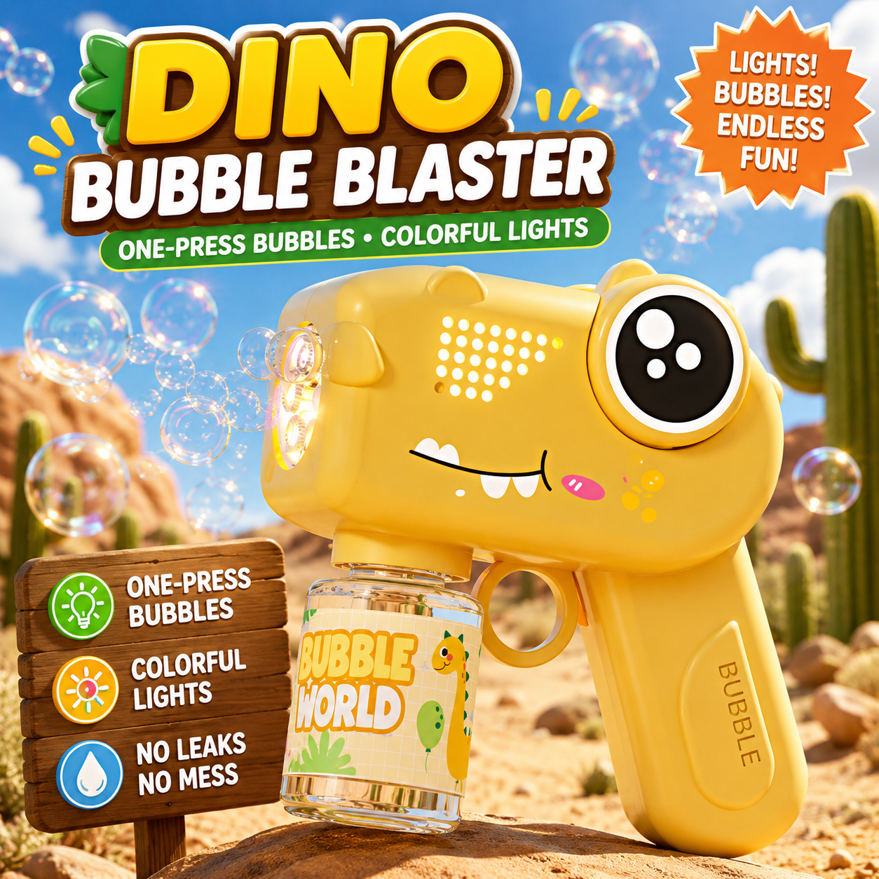 Topacme® 3D Magic Bubble Blaster —— Animal & Ocean Fantasy Theme