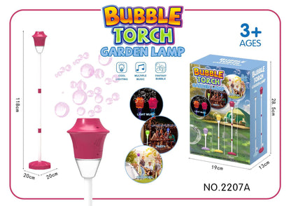 2026 Rechargeable Bubble Machine for Kids – 47" Automatic Bubble Maker with Music & Lights, 3 Adjustable Heights, Detachable Wand for Outdoor Parties & Weddings, Includes Bubble Solution