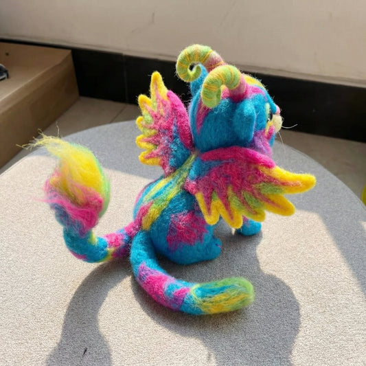 Meiowix® Rainbow Fantasy Winged Cat Plush Toy – Colorful Interactive Energy-Burning Companion for Indoor Cats