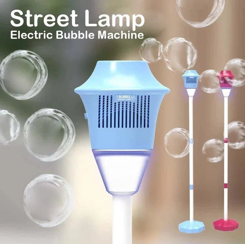 2026 Rechargeable Bubble Machine for Kids – 47" Automatic Bubble Maker with Music & Lights, 3 Adjustable Heights, Detachable Wand for Outdoor Parties & Weddings, Includes Bubble Solution